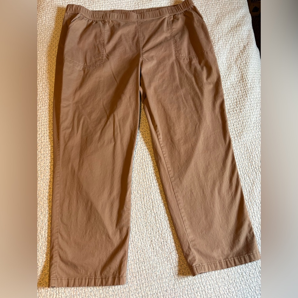 Denim&Co Women's Brown Straight Leg Pants